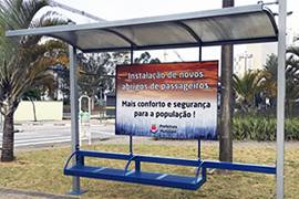 abrigo de ônibus, abrigos de ônibus, mobiliário urbano, PDR Mídia